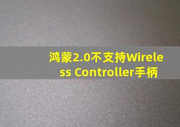 鸿蒙2.0不支持Wireless Controller手柄